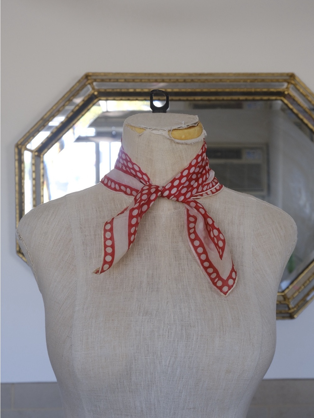 cute red & white polka dot scarf